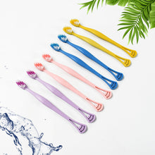 2-in-1 Tooth Brush with Tongue Scraper, Soft Bristle & Long Handle (8Pcs) Soft Toothbrush