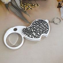 Double-Magnification Led Magnifiers Light Folding Keychain magnifier(1 Pc / Mix Color)