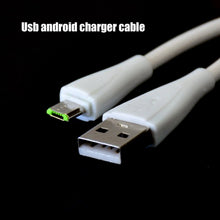 Long micro USB cable for smartphones and tablets.