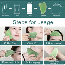 Gua Sha Stone and Anti Aging Jade Roller Massager for Face Massage Natural Face Skincare Massager & Face Roller Massager for Women | Face Shaper Jade Roller and Gua Sha Set for Glowing Skin