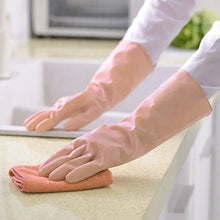 Rubber cleaning gloves for various tasks