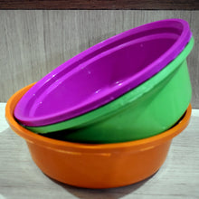 Household Storage Plastic Round Bowl / Tub / Basket / Bucket set - Pack of 3