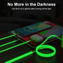 3 in 1 Charging Cable Light Up Fast Charger Multi Charging Cable (1 Pc)