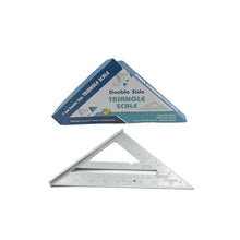 Double Side Scale Triangle Measurement Hand Tool, 45 Degree Triangle Ruler, Home for Industry, Aluminum Alloy Rafter Square 7-Inch Length