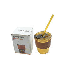 Glass coffee mug with lid and straw, ideal for daily use