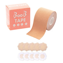 Boob Tape with Nipple Covers: Cotton, Breathable, Lift & Support (5m, 10 Pairs)