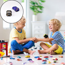 Set of mini pull back cars, vibrant colors, perfect for kids' entertainment.