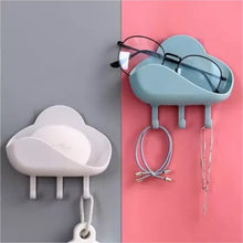 Multipurpose soap holder with hook for cloth holding