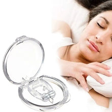 Compact anti-snoring nose clip designed for comfortable sleep and reduced snoring.