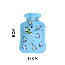 Small hot water bag with cover for various pain relief needs