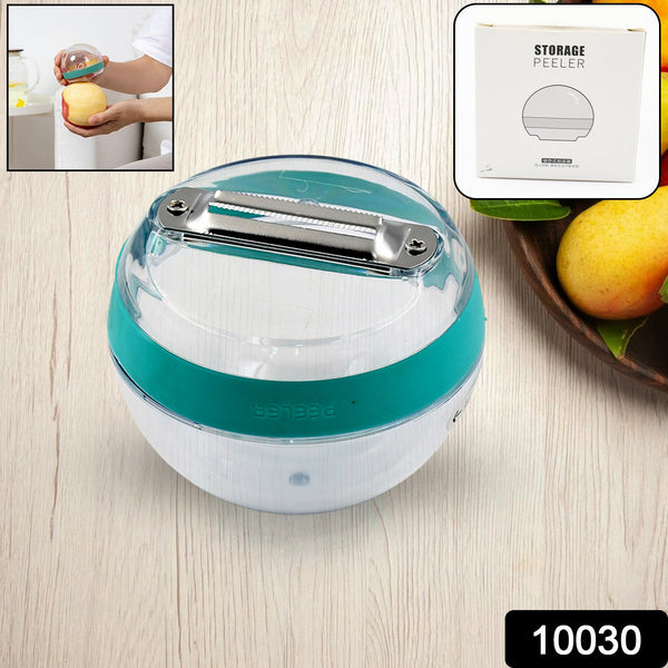 Multifunctional Round Shape Peeler with Container Removable and Washable Storage Type Vegetable Fruit Peeler for Kitchen (1 Pc / Mix Color)